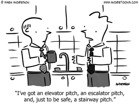 Elevator Pitch Cartoon